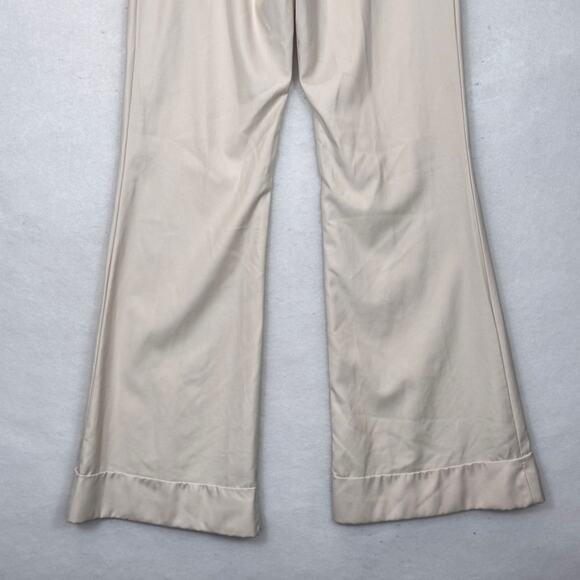 Stella McCartney Minimalist Wide Leg Ivory Wool Trousers Size 8 Quiet Luxury - Picture 5 of 10